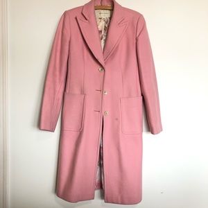 Banana Republic carnation pink wool pea coat